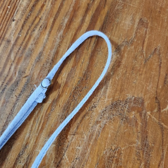 Abercrombie & Fitch Linen Blend Maxi Dress Lrg Blue‎ Asymmetric Tiers Adjustable - Picture 5 of 13